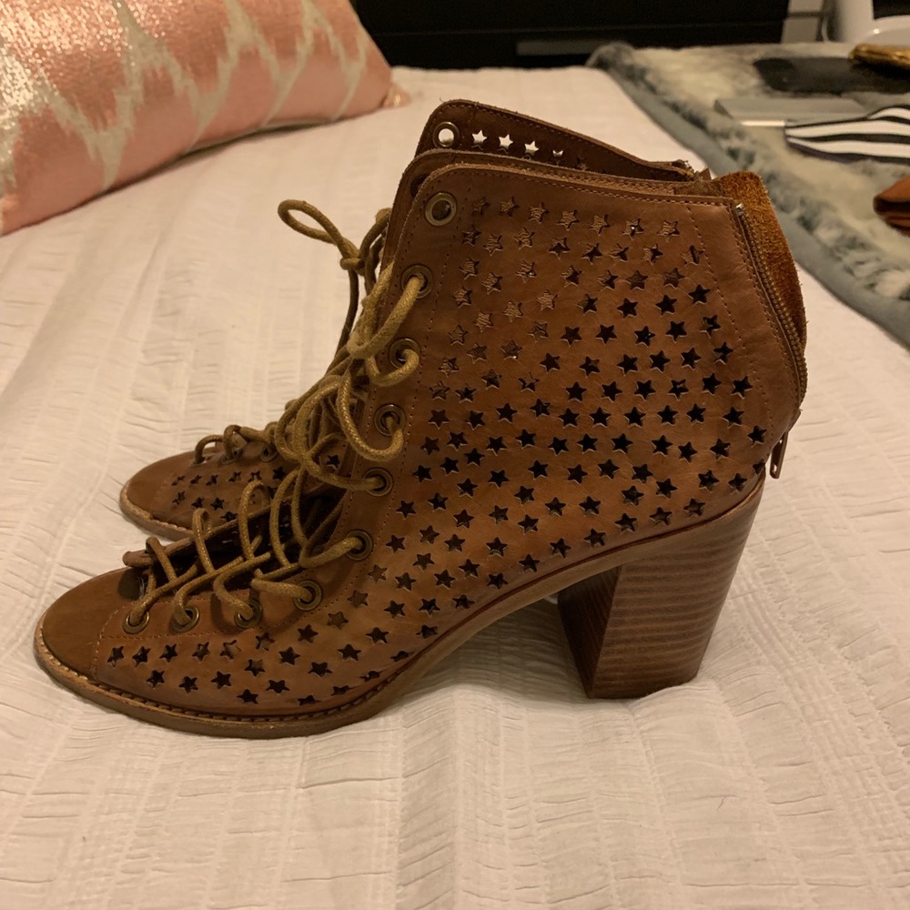 Jeffrey Campbell Cora Stars Lace Up Booties